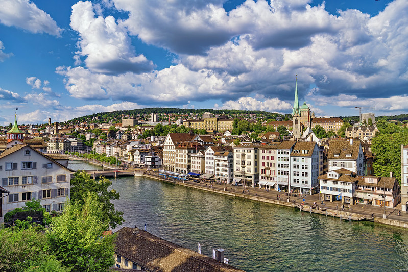 Widok na Zurych z Lindenhof