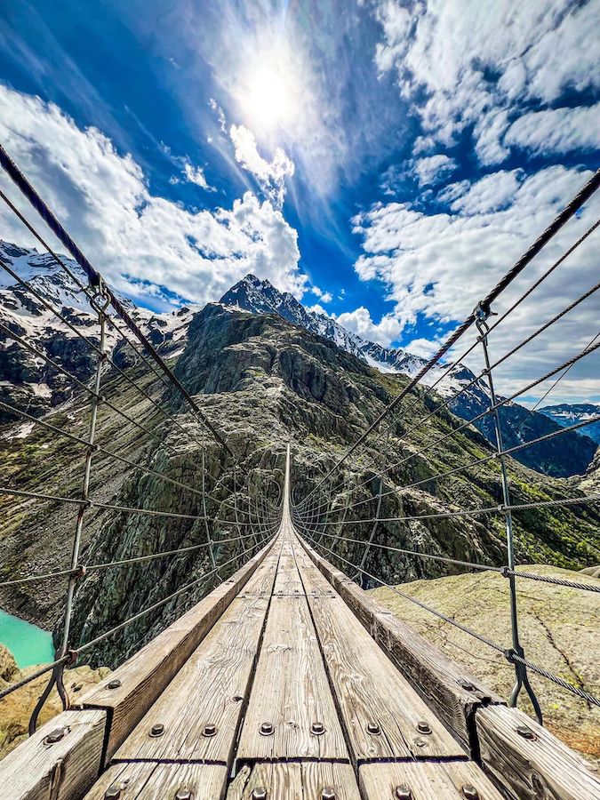 Most Triftbrücke w Alpach